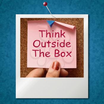 Think Outside The Box Photo Means Different Unconventional Thinking