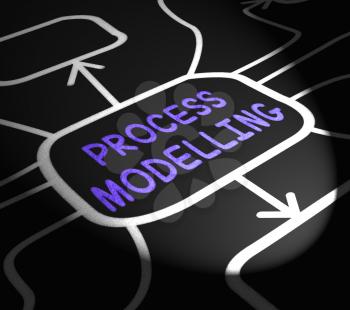 Process Modelling Arrows Showing Illustration Of Business Processes