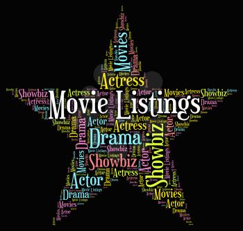 Movie Listings Meaning Picture Show And Shows