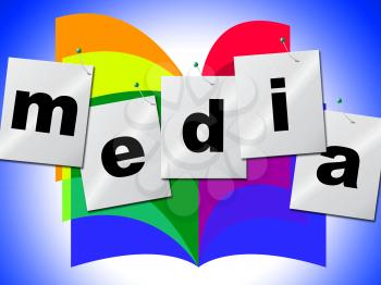 Word Media Representing Medium Newspaper And Tv