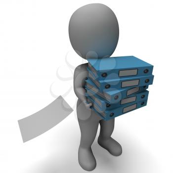 Organizing Clerk Carries Organized Files Paperwork And Binders