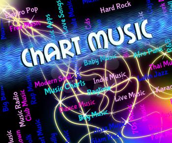 Music Charts Indicating Best Seller And Harmony