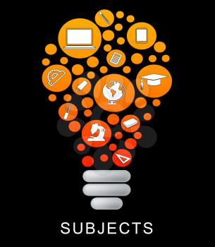 Subjects Lightbulb Meaning Powered Learning And Education