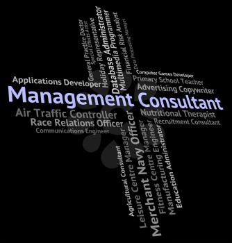 Management Consultant Representing Jobs Text And Advisers