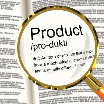 Product Definition Magnifier Shows Goods For Sale At A Store
