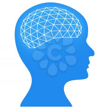 Brain Think Indicating Reflecting Cleverness And Head