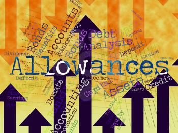 Allowances Word Showing Benefit Bonus And Wordcloud 
