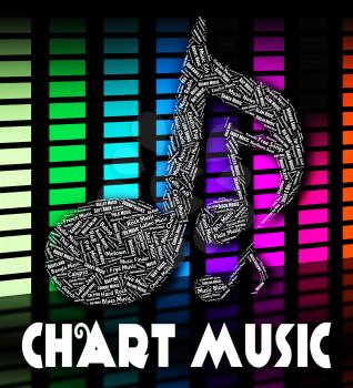 Chart Music Representing Top Twenty And Tune