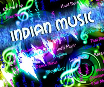 Indian Music Indicating Sound Track And Tune