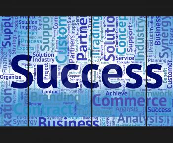 Success Word Indicating Succeed Victory And Triumph