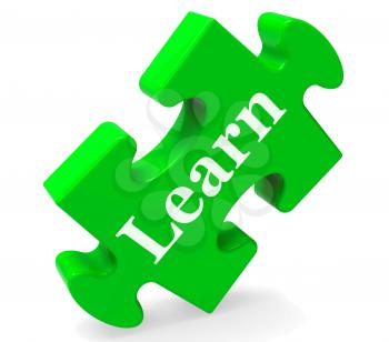 Learn Word Showing Education, Training, Studying And E-learning