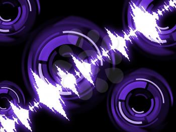 Sound Wave Background Showing Sound Technology Or Audio Graphic
