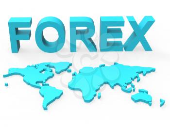 World Forex Showing Foreign Currency And Globally