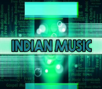 Indian Music Showing Sound Tracks And Soundtrack