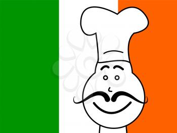 Ireland Chef Representing Cooking In Kitchen And Chef's Whites