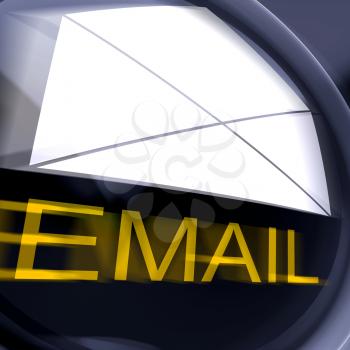 Email Postage Showing Sending And Receiving Web Messages