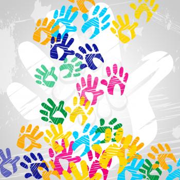 Handprints Color Meaning Watercolor Child And Multicolored