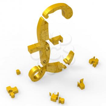 Pound Symbol Showing Wealth Financial Currency And Banking