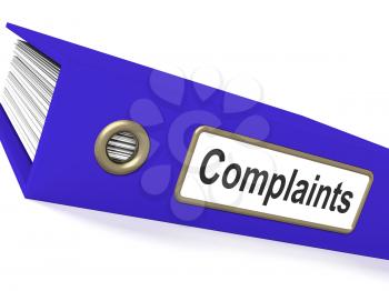 Complaints File Showing Complaint Reports And Records
