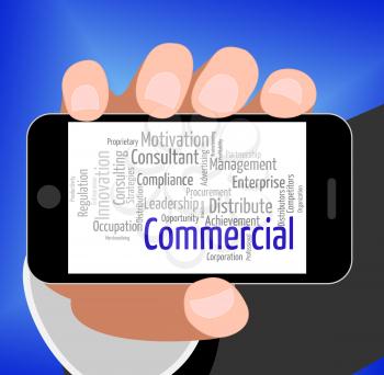 Commercial Word Representing Commerce Ecommerce And Sell