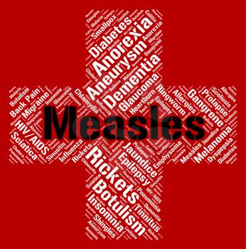 Measles Word Indicating Ill Health And Ailments