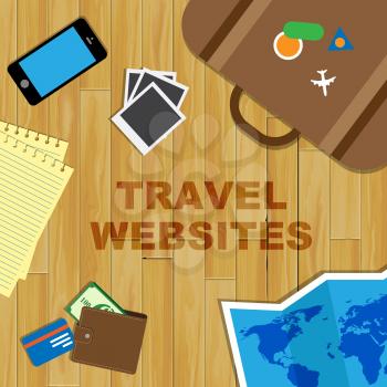 Travel Websites Showing Travelled Www And Explore