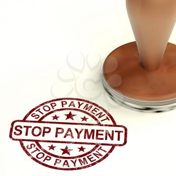 Stop Payment Stamp Shows Bill Transaction Denied