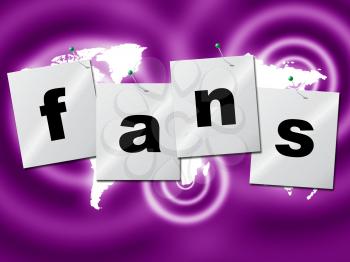 Online Fans Showing World Wide Web And Social Media