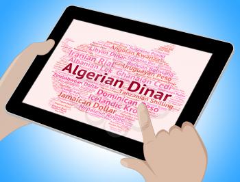 Algerian Dinar Showing Currency Exchange And Dzd
