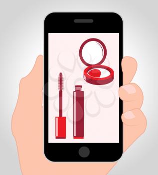 Makeup Online Meaning Mobile Phone And Telephone