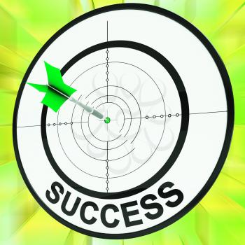 Success Target Showing Development Ideas Planning Aspiration And Vision
