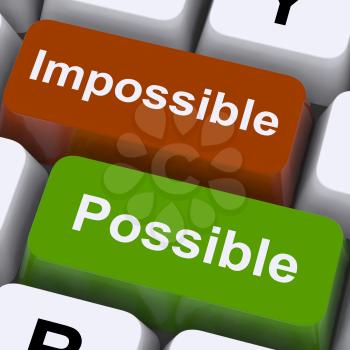 Possible And Impossible Keys Showing Optimism And Positivity