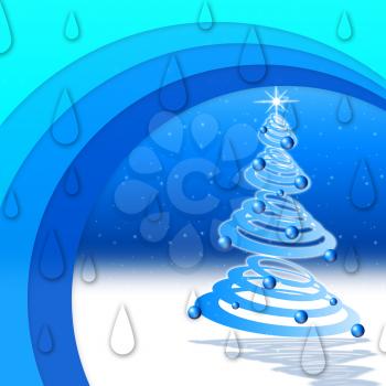 Winter Arcs Background Meaning Night Snow And Christmas Tree
