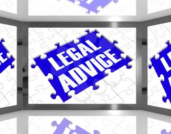 Legal Advice On Screen Showing Legal Consultation And Attorney Counsel