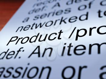 Product Definition Closeup Shows Goods For Sale At A Store