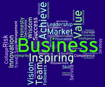 Business Words Indicating Corporation Buying And Wordcloud 