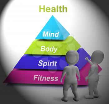 Health Symbol Showing Fitness Strength And Wellbeing
