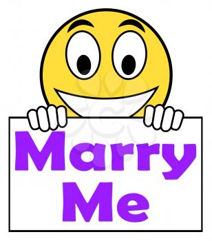 Marry Me On Sign Meaning Wedding Proposal