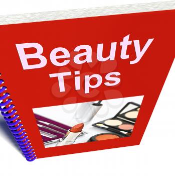 Beauty Tips Book Showing Makeup Help And Advice