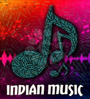 Indian Music Representing Sound Tracks And Singing