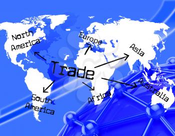 Worldwide Trade Meaning Planet Commercial And Earth