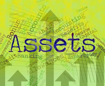 Assets Words Showing Wealth Capital And Goods