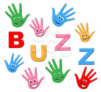 Buzz Kids Indicating Public Relations And Popularity