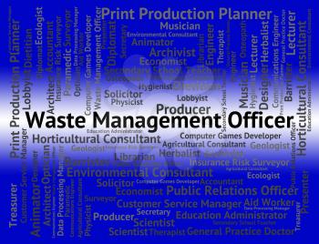 Waste Management Officer Showing Administrator Word And Jobs