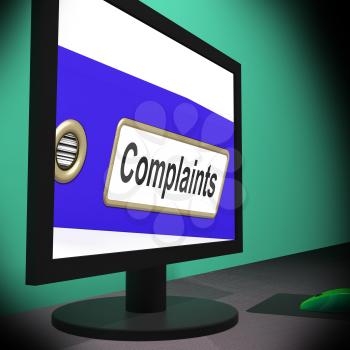 Complaints On Monitor Showing Angry Customers Or Moans