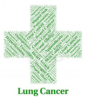 Lung Cancer Showing Cancerous Growth And Complaint