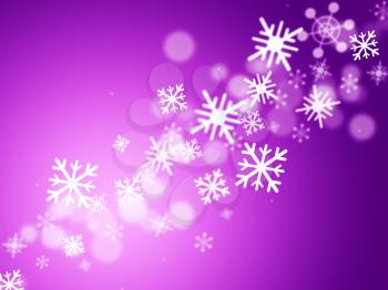 Mauve Snowflake Indicating Merry Christmas And Wintry