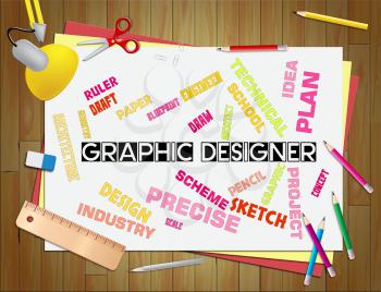 Graphic Designers Meaning Illustration Development And Sketch