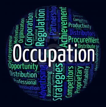 Occupation Word Indicating Line Of Work And Job Career