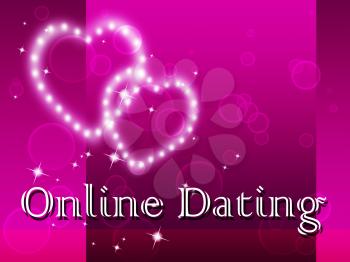 Online Dating Showing Web Site And Internet